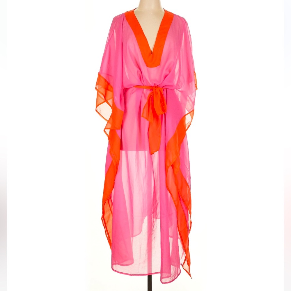 Mud Pie pink swim coverup